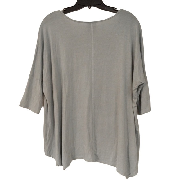 BOBEAU • Women’s Gray Tee Tunic Top Blouse - Picture 5 of 8